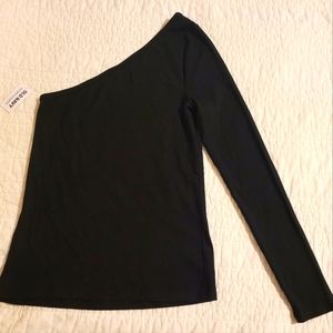 One-Shoulder Rib-Knit Top for Women